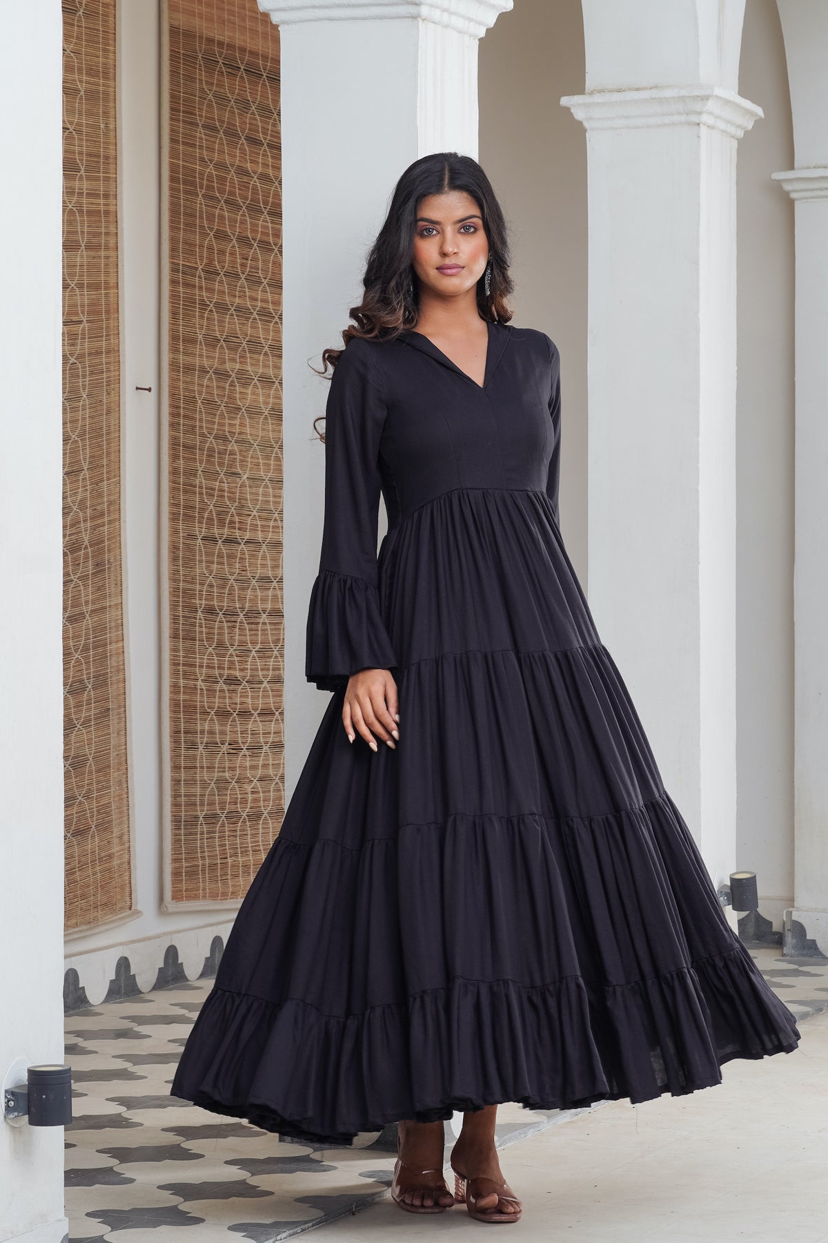 FANCY ME Ruffle Dress in Black – LauriEva